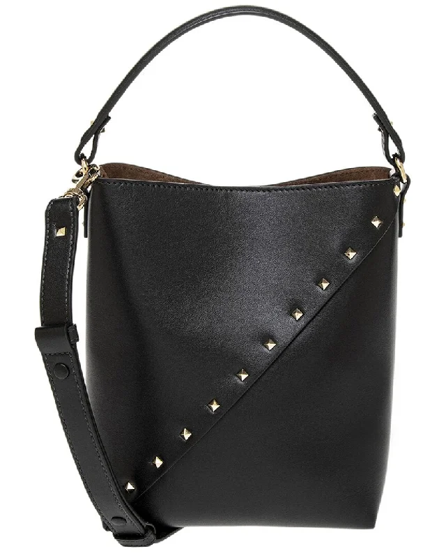 Valentino Rockstud Wispy Leather Bucket Bag